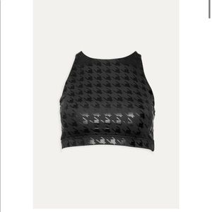 HOUNDSTOOTH HIGH NECK BRA PELOTON XL